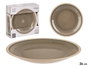 Vessia Assiette Plate Grande Grès Gris Bord 26,5 cm (Set de 24)