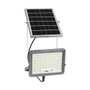 Edm Projecteur LED Solaire 200W 1800lm 6500K Lumière Froide IP65 avec Panneau Solaire et Télécommande