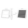 Edm Projecteur LED Solaire 200W 1800lm 6500K Lumière Froide IP65 avec Panneau Solaire et Télécommande