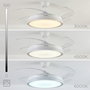 Ventilateur de plafond avec lumière LED RGB, 4 pales rétractables et télécommande InnovaGoods