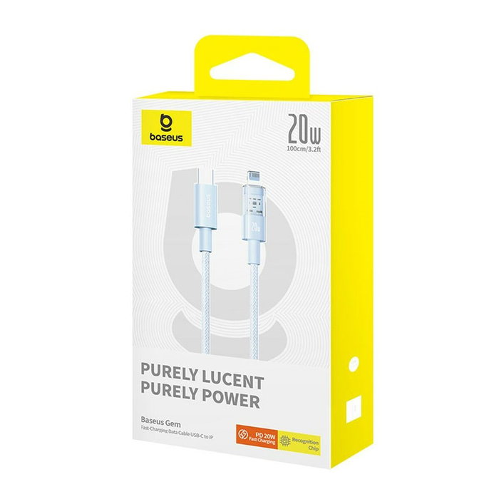 Baseus Câble USB-C vers Lightning Bleu 1 m Baseus Câble USB-C vers Lightning Bleu 1 m