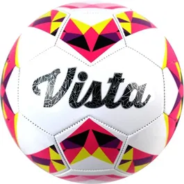 Duarig Ballon de Football Vista - Jaune et Rose - Taille 5 (T5) - PVC Brillant, Vessie en Caoutchouc, 30 Panneaux pour Performance - Adulte