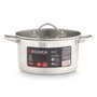 KINVARA Cacerola Induction avec couvercle en verre 24 cm - Plata