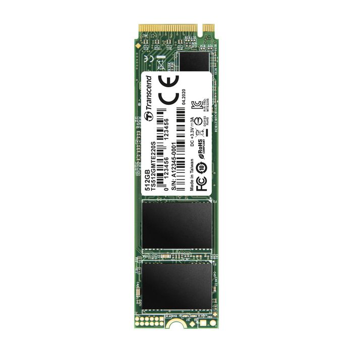 Transcend 220S SSD PCIe NVMe - Mémoire 3D NAND - Vitesse de lecture jusqu'à 3500 Mo/s - Pour gaming et création audio/vidéo