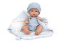 Muñecas Arias Poupée Elegance 30 cm, poupon fille bleu avec porte-bébé, corps en vinyle, langage espagnol