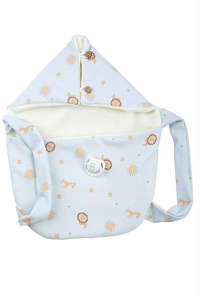 Muñecas Arias Poupée Elegance 30 cm, poupon fille bleu avec porte-bébé, corps en vinyle, langage espagnol