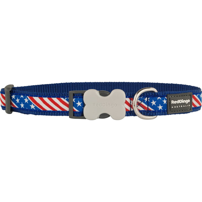 Collier pour Chien Red Dingo STYLE US FLAG 15 mm x 24-36 cm Collier pour Chien Red Dingo STYLE US FLAG 15 mm x 24-36 cm