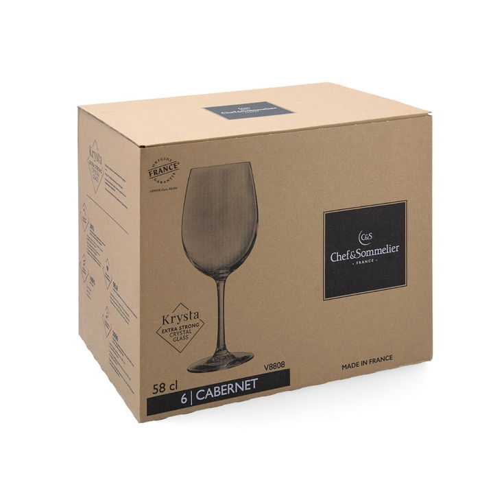Set de Verres Chef&Sommelier Cabernet Tulip Eco Transparent verre 580 ml (6 Unités) Set de Verres Chef&Sommelier Cabernet Tulip Eco Transparent verre 580 ml (6 Unités)