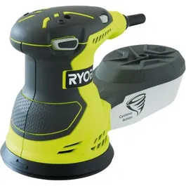 Ryobi ROS300 Ponceuse excentrique filaire 300 W, plateau de 125 mm, vitesse variable 7 000-13 000 oscillations/min, livrée avec 5 abrasifs