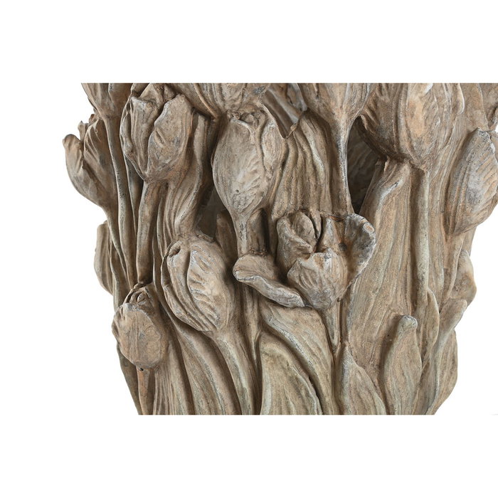 Vase Home ESPRIT Gris Ciment Tulipe 29 x 27 x 32 cm