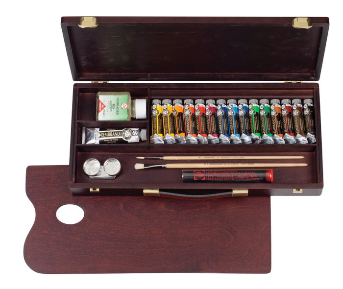 Rembrandt Set de peintures à l'huile Traditional en boîte en bois