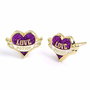 THE CARAT SHOP Boucles d'oreilles 'Potion d'Amour' Harry Potter en alliage plaqué or avec détail émaillé - Environ 10 mm