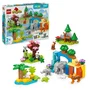 LEGO DUPLO 10446 Ma Ville Familles d'animaux sauvages 3-en-1 - Jeu d'éveil avec 10 animaux pour enfants 2 ans et plus