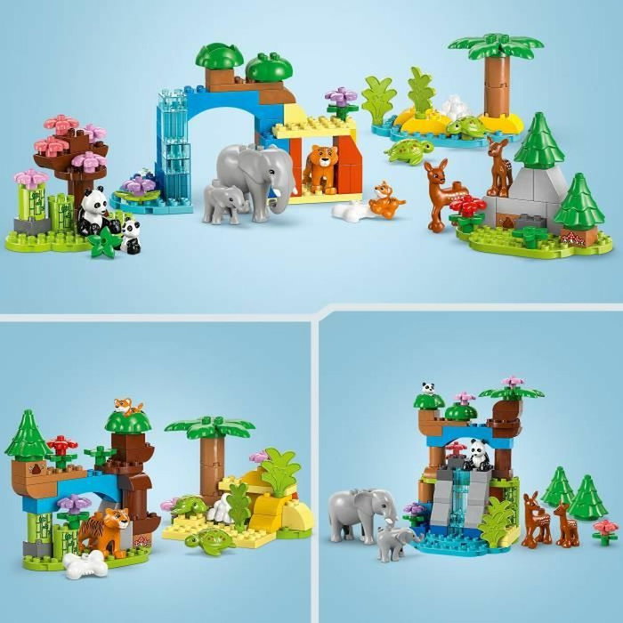 LEGO DUPLO Familles d'animaux sauvages 3-en-1 avec 10 animaux sauvages et jouet d'éveil LEGO DUPLO Familles d'animaux sauvages 3-en-1 avec 10 animaux sauvages et jouet d'éveil
