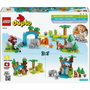 LEGO DUPLO Familles d'animaux sauvages 3-en-1 avec 10 animaux sauvages et jouet d'éveil