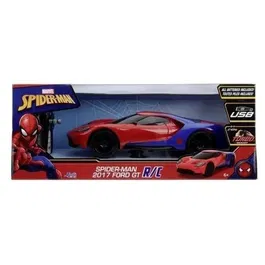 Jada Toys - Marvel Spiderman - Véhicule radiocommandé 1/16 Ford GT - Télécommande 2.4 GHz - Fonction Turbo - 6 ans et plus