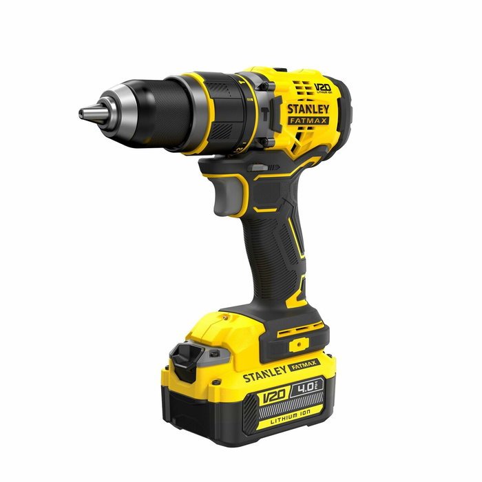 STANLEY FATMAX SFMCD721M2K-QW Perceuse visseuse à percussion V20 18V Brushless 80Nm avec 2x4Ah STANLEY FATMAX SFMCD721M2K-QW Perceuse visseuse à percussion V20 18V Brushless 80Nm avec 2x4Ah