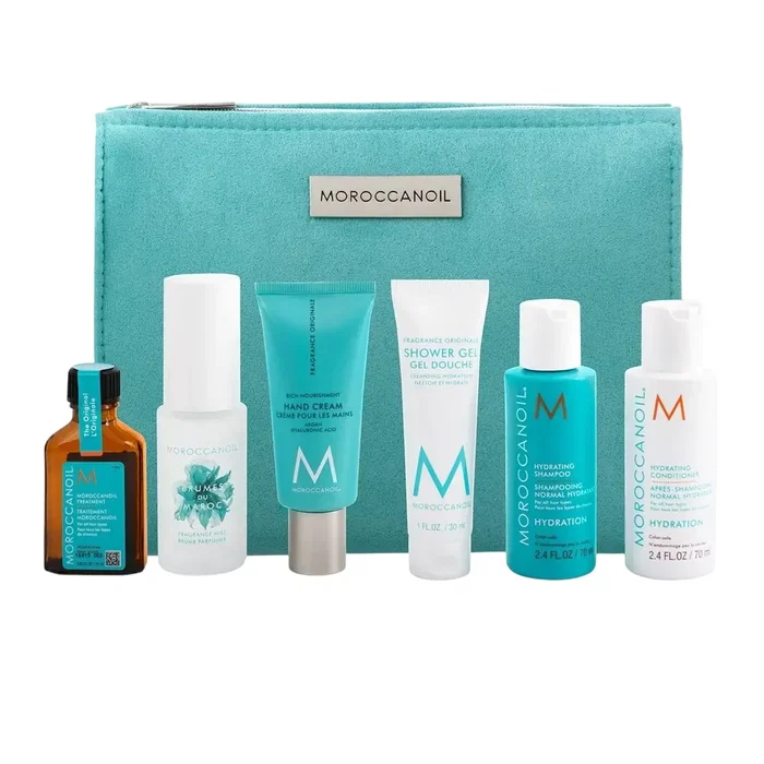 Moroccanoil Coffret de Soins Hydratants avec Shampooing, Après-shampooing et Huile à l'Argan Moroccanoil Coffret de Soins Hydratants avec Shampooing, Après-shampooing et Huile à l'Argan