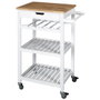Home Deco Factory Mesa Camarera C/Ruedas Blanche