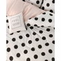 BigBuy Home Parure de couette King size Blanc, Noir et Saumon à pois, 3 pièces
