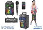 iDance Altavoz Calavera Funky - Enceinte portable Bluetooth avec microphone et télécommande, design crâne, éclairage LED, recharge USB, noir