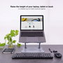 Tooq Support Réglable pour Ordinateur Portable et Tablette, Aluminium Gris, Ergonomic à Hauteur et Inclinaison Ajustables, Compatible 11 à 17.3 Pouces