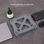 Tooq Support Réglable pour Ordinateur Portable et Tablette, Aluminium Gris, Ergonomic à Hauteur et Inclinaison Ajustables, Compatible 11 à 17.3 Pouces