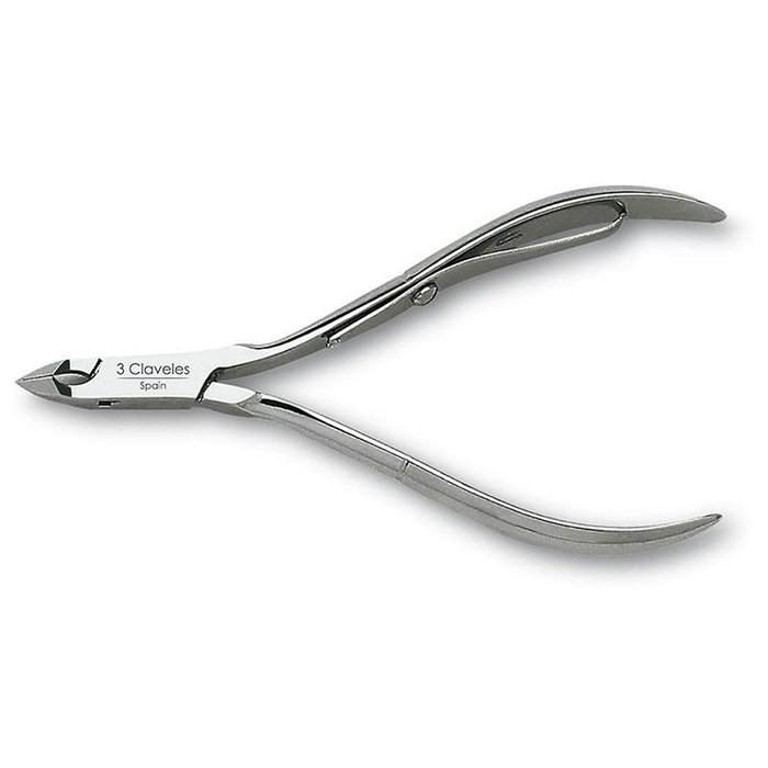 Tres Claveles - Pince à ongles coupe-cuticules en acier carbone, forgé à chaud, longueur de coupe 5 mm, 10 cm Tres Claveles - Pince à ongles coupe-cuticules en acier carbone, forgé à chaud, longueur de coupe 5 mm, 10 cm