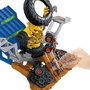 Mattel - Hot Wheels Monster Trucks Mega-Wrex vs Crushzilla HPR47 - Set de jeu avec camion lanceur et voitures écrasables - Pour enfants de 4 ans et plus