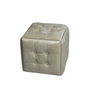 GO GIFT Jeu de tabourets Transformer Crème Velours Acier 5 en 1 - 5 Unités