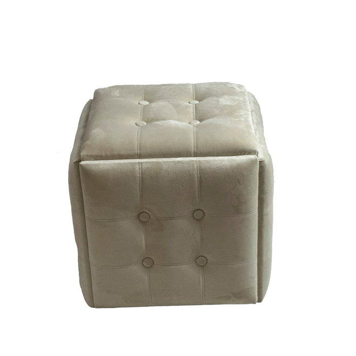 GO GIFT Jeu de tabourets Transformer Crème Velours Acier 5 en 1 - 5 Unités