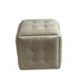 GO GIFT Jeu de tabourets Transformer Crème Velours Acier 5 en 1 - 5 Unités