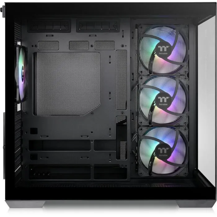 Thermaltake View 380 TG ARGB - Boîtier PC Moyen Tour ATX, Noir avec 4 Ventilateurs ARGB 120 mm, Panneaux Verre Trempé, Ports USB-C et USB 3.0