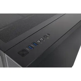 Thermaltake View 380 TG ARGB - Boîtier PC Moyen Tour ATX, Noir avec 4 Ventilateurs ARGB 120 mm, Panneaux Verre Trempé, Ports USB-C et USB 3.0