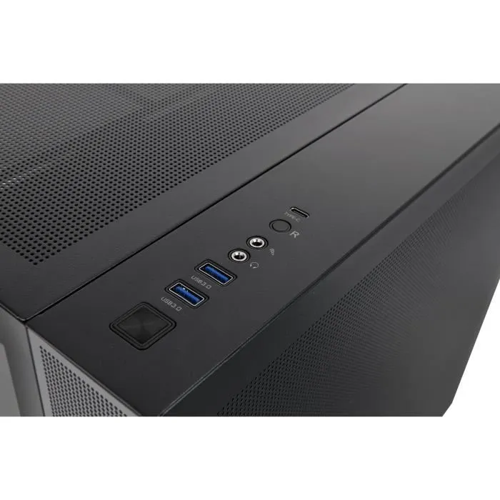 Thermaltake View 380 TG ARGB - Boîtier PC Moyen Tour ATX, Noir avec 4 Ventilateurs ARGB 120 mm, Panneaux Verre Trempé, Ports USB-C et USB 3.0