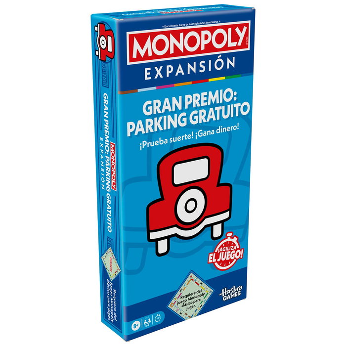 Monopoly - Extension Grand Prix - Parking Gratuit G0718 - Jeu de société en espagnol - Pour enfants à partir de 8 ans