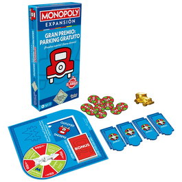 Monopoly - Extension Grand Prix - Parking Gratuit G0718 - Jeu de société en espagnol - Pour enfants à partir de 8 ans