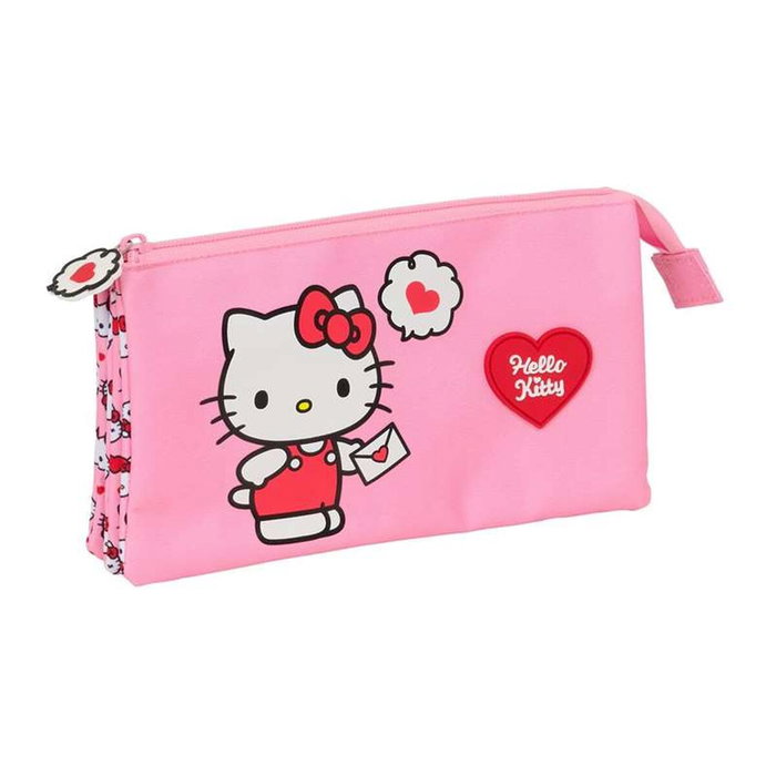 Safta Fourre-tout Hello Kitty Rose 22 x 12 x 3 cm