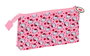 Safta Portatodo Triple Hello Kitty 22 x 12 x 3 cm, Boîte de Rangement 3 Compartiments pour Enfants, Dès 3 Ans