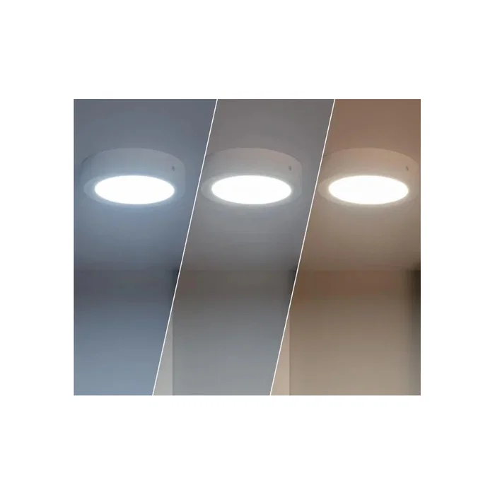 Plafonnier LED 24W 2400Lm CCT (Tonalité Lumière Réglable) 3000-6000K Rond Aluminium IP20 HO-PLAF-C-24W-CCT