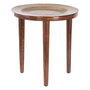 BigBuy Home Table d'appoint Doré Naturel Ronde