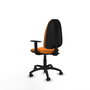 PIQUERAS Y CRESPO Chaise de bureau Algarra, similicuir orange, accoudoirs 1D