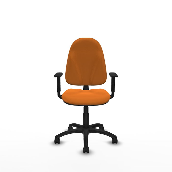PIQUERAS Y CRESPO Chaise de bureau Algarra, similicuir orange, accoudoirs 1D