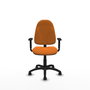 PIQUERAS Y CRESPO Chaise de bureau Algarra, similicuir orange, accoudoirs 1D