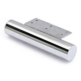 Q&Q Pata Metálica Modelo Pastrana, Pied de meuble cylindrique en acier chromé, Diamètre 35 mm, Longueur 280 mm, Hauteur (H) 39 mm