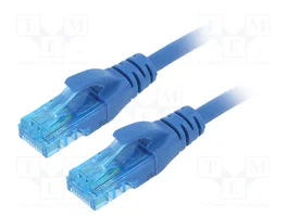 DIGITUS Cordon de raccordement Cat 5e U/UTP RJ45 bleu 0,25 m