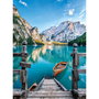 Clementoni Puzzle Paysage du Lac de Braies 500 Pièces - Dimensions 49x36 cm - Boîte 34,4x25,4x4,6 cm