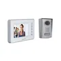 Chacon Visiophone Vidéophone 4 Fils avec Écran LCD 4,3" Mains Libres, Vision Nocturne et Commande de Portail, Aluminium