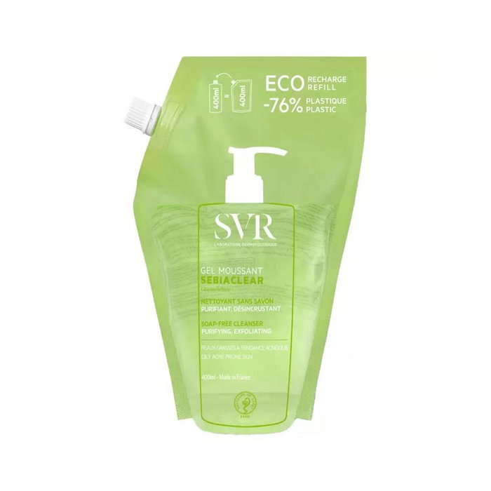 SVR - Sebiaclear - Gel Moussant Nettoyant Visage - Flacon Éco-Refill 400 ml SVR - Sebiaclear - Gel Moussant Nettoyant Visage - Flacon Éco-Refill 400 ml
