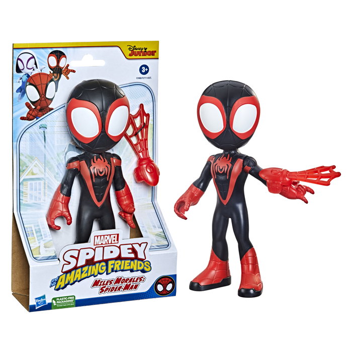 Hasbro Marvel Spidey et son super-équipe Figurine Géante Miles Morales Spider-Man Accessoire Poignet 30 cm
